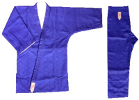 Judo Anzug, weiß/blau, WENDEANZUG, 160cm