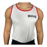 Box Shirt, weiß/rot, 100% Polyester, Gr. S, Marke:...