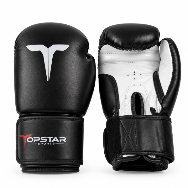 Boxhandschuhe, schwarz/weiß, TOP-Modell