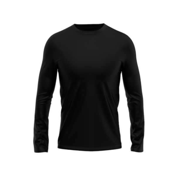 T-Shirt, Langarm, Farbe: Schwarz, 190g, Rundhals,100% Baumwolle