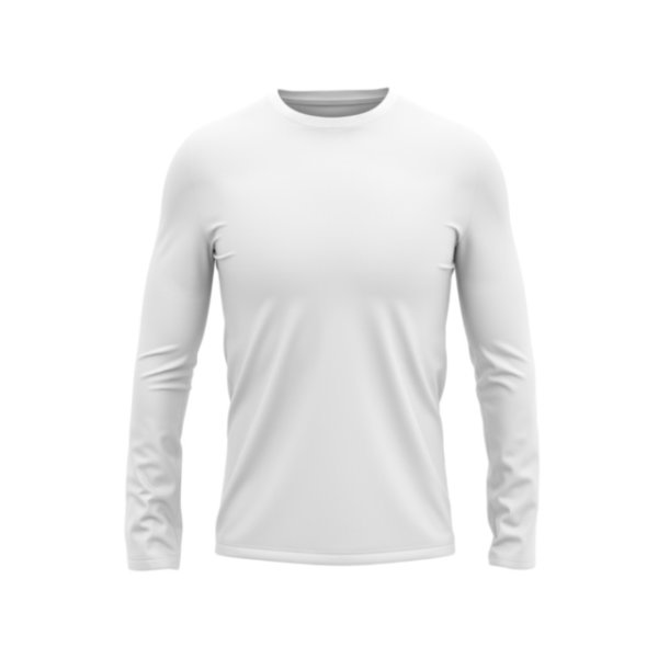 T-Shirt, Langarm, Farbe: Weiß, 190g, Rundhals,100% Baumwolle