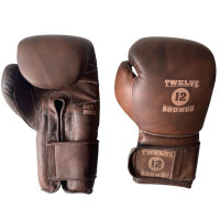 Boxhandschuhe, 12 ROUNDS, Leder, Vintage Braun 14oz