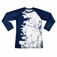 Rashguard, 280GSM, blau/weiß, langarm, MODELL:...