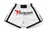 Kick-Thai-Box Shorts, 100% Satin, weiß, MODELL:...