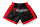 Kick-Thai-Box Shorts, 100% Satin, schwarz/rot mit roten Mesh, MODELL: BLOOD STYLE