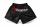 Kick-Thai-Box Shorts, 100% Satin, komplett schwarz, Größe XS, MODELL: BLACK SHADOW