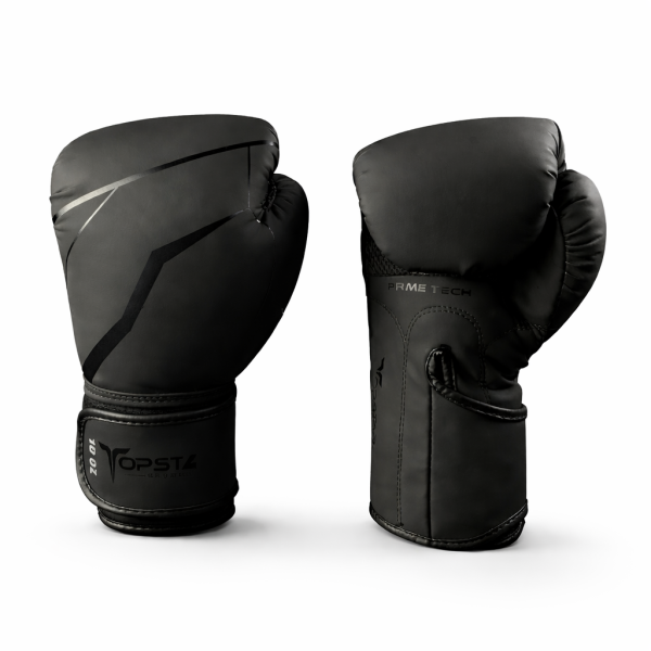 Boxhandschuhe, schwarz, Premium Kunstleder, Größe 10oz, MODELL: BLACK MAMBA