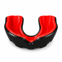 Premium Zahnschutz, Somo Gel Material, schwarz/rot,...