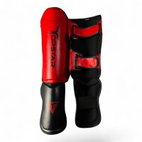 Premium Schienbein-Spannschoner, rot/schwarz,...