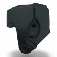 Kopfschutz, schwarz, Premium Kunstleder in Matt, Größe: XL, MODELL: BLACK PANTHER