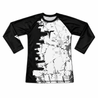 Rashguard, 280GSM, schwarz/weiß, langarm, MODELL:...