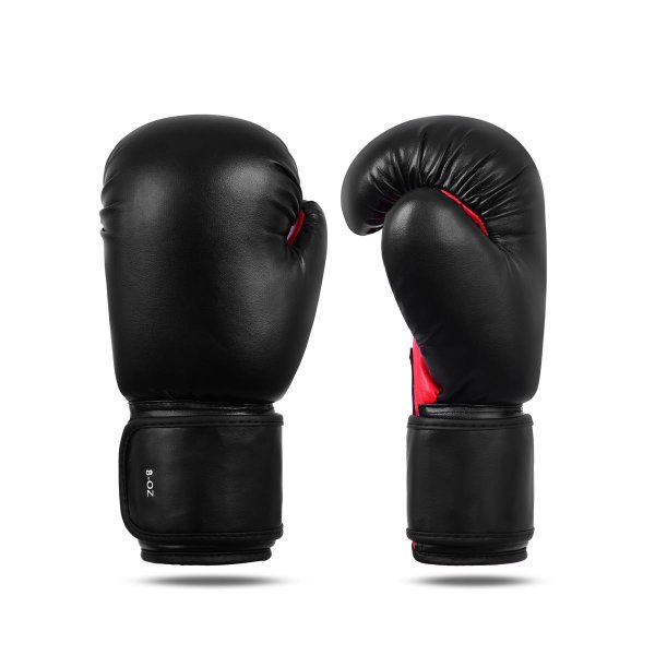 Boxing gloves, black/red, TOP model