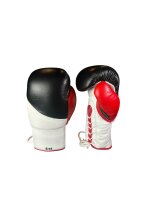 Boxhandschuhe, schwarz/weiß/rot, LION-Modell