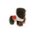 Boxhandschuhe, schwarz/weiß/rot, LION-Modell