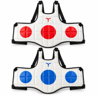 TKD Wendeweste, weiß, PU, m. Punkten