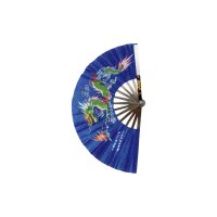 Fächer, blau, Stahl, Design: Drache