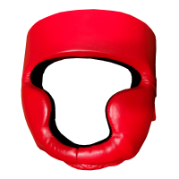 Kopfschutz, rot, Kunstleder