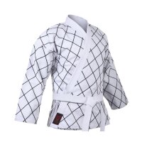 Hapkido Jacke, weiß/schwarz