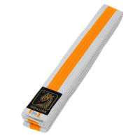 Budo Gürtel, weiß/orange/weiß