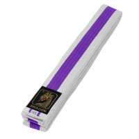 Budo Gürtel, weiß/violett/weiß