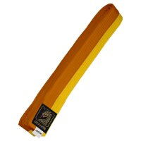 Budo Gürtel, gelb/orange, halb&halb
