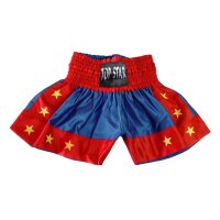 Kick-Thai-Box Shorts, blue/red/yellow.