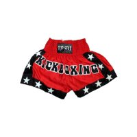 Kick-Thai boxing shorts, red/black/white