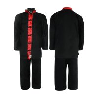Kung-Fu Anzug, schwarz/rot, DAN, SHAOLIN