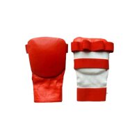 Karate Mitts, rot, Leder