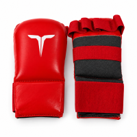 Karate Mitts, rot, Leder