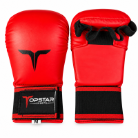 Karate Wettkampf Handmitts, rot, Kunstleder