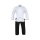 Karate Anzug, weiß/schwarz, 120cm