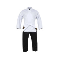 Karate Anzug, weiß/schwarz, 140cm