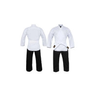 Karate Anzug, weiß/schwarz, 140cm