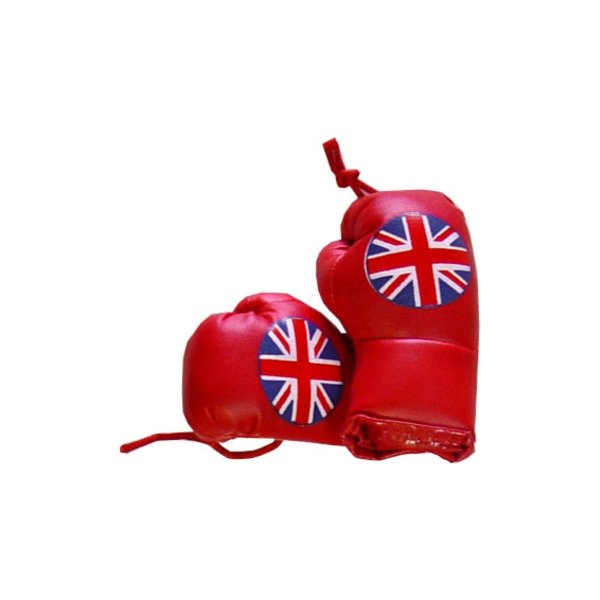 Mini Boxhandschuhe, rot, Groﬂbritannien Flagge