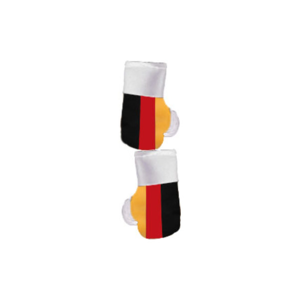 Mini Boxhandschuhe, weiß, Deutschland Flagge
