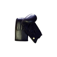 Sandsackhandschuhe, schwarz, Leder, Elastikbund