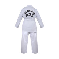 Taekwondo Suit, White, Dragon with Print