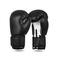 Boxhandschuhe, schwarz/weiß, Leder, TOP-Modell