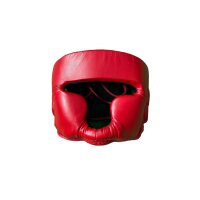 Kopfschutz, rot, Kunstleder, STRIKE GUARD