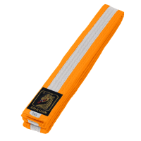 Budo Gürtel, orange/weiß/orange