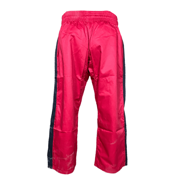 Kick-Box pants, red, blended fabric, 1 stripe