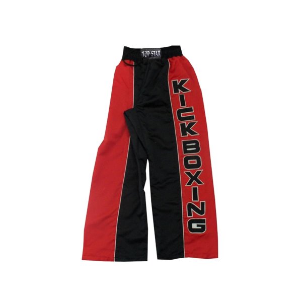 Kick-Box Trousers, red/black, half&half