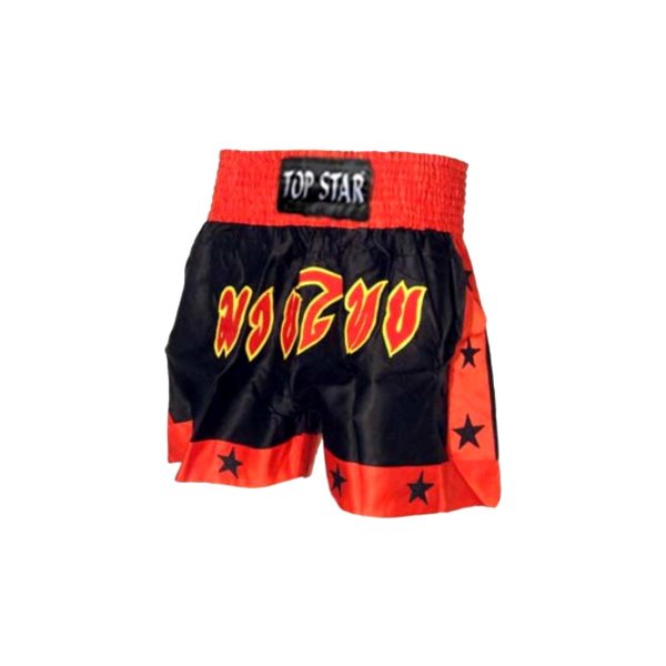 Thai-Box Shorts, schwarz/rot, RYUJIN MODELL