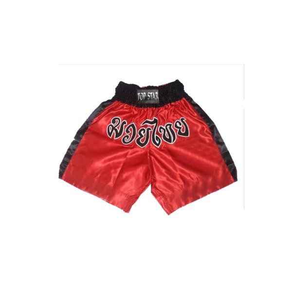 Thai-Box Shorts, rot/schwarz
