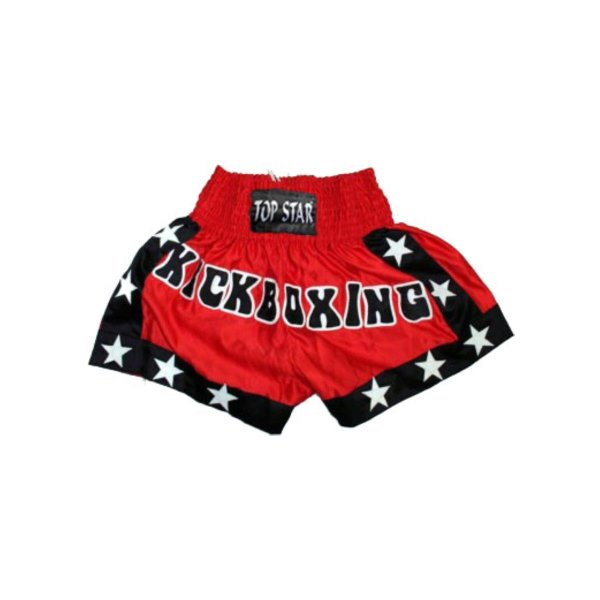 Kick-Thai-Box Shorts, rot/schwarz/weiß