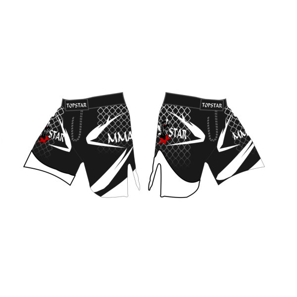 MMA shorts, snow camouflage