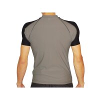 Rash Guard, grau/schwarz, short-sleeved