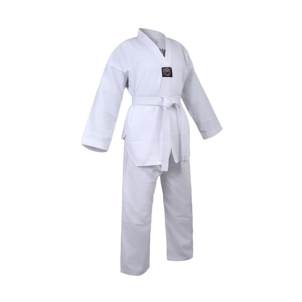 Taekwondo Suit, White, Dragon with Print