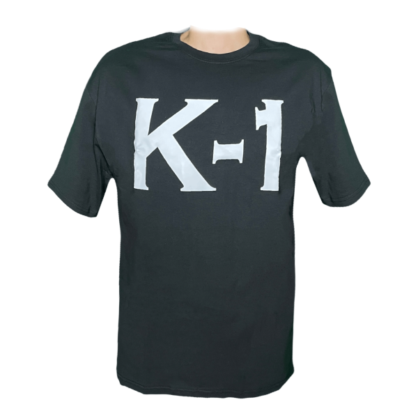 T-Shirt, schwarz, > 200g, mit K-1 Druck